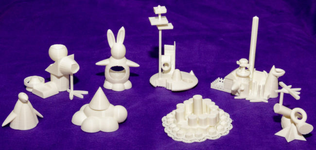 Abstract 3D-Printed Sculptures Designed by Garden Street Academy Sixth Grade Students